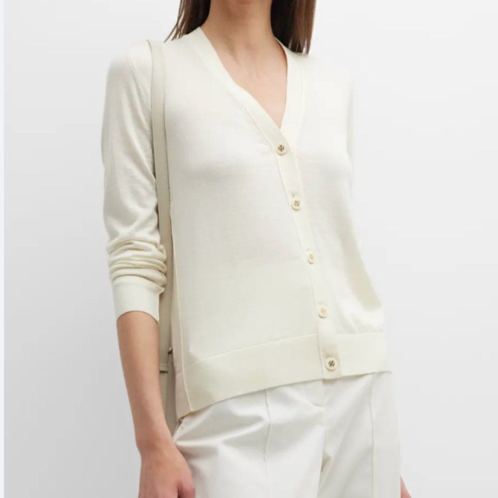 Tory Burch Simone Button-Down Cardigan Sweater In Size Small